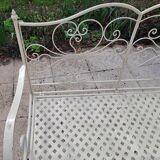 Wrought iron garden bench