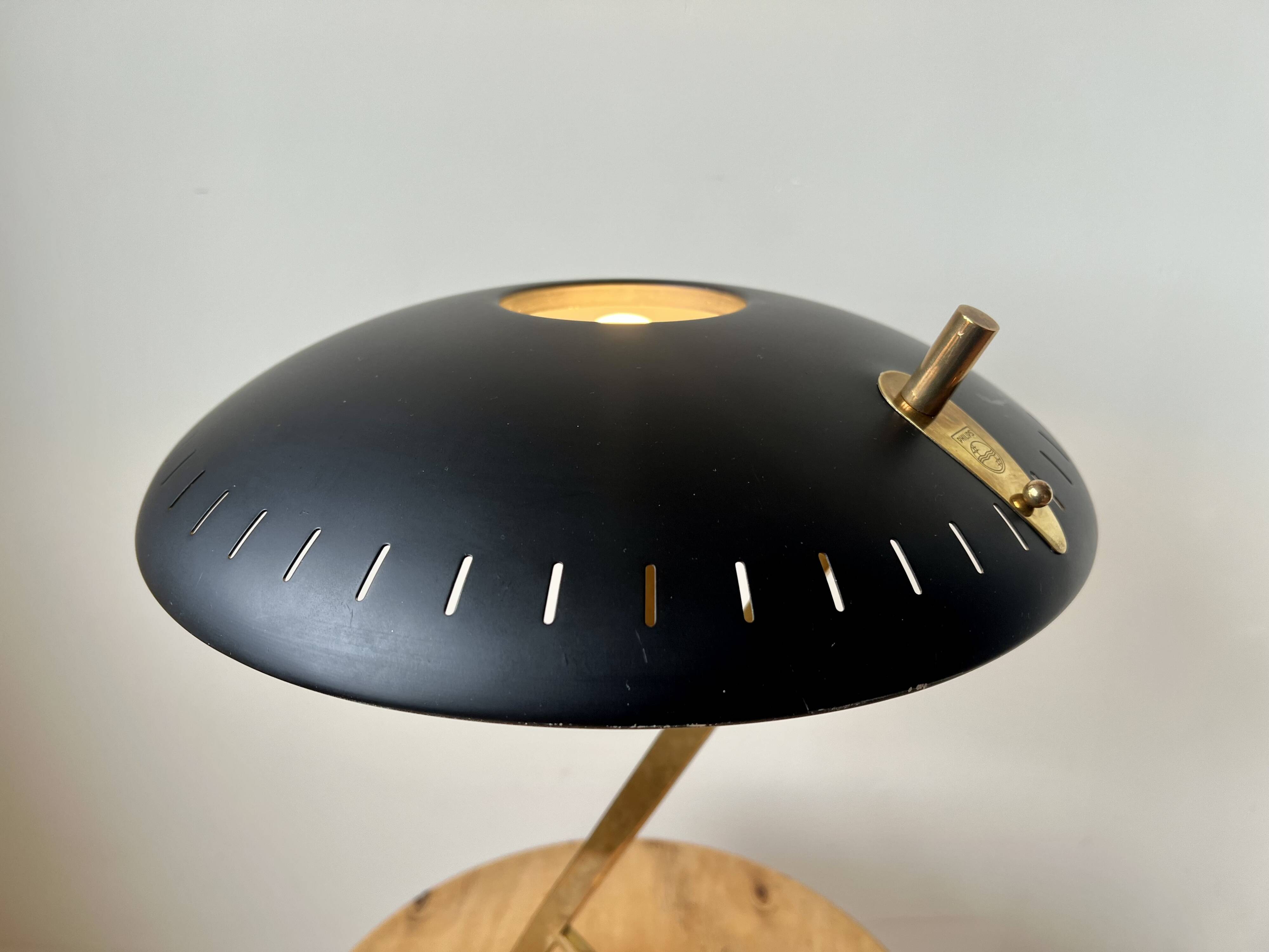 Vintage mid century Decora Z Lamp by Louis Kalff for Philips, Belgium, 1950