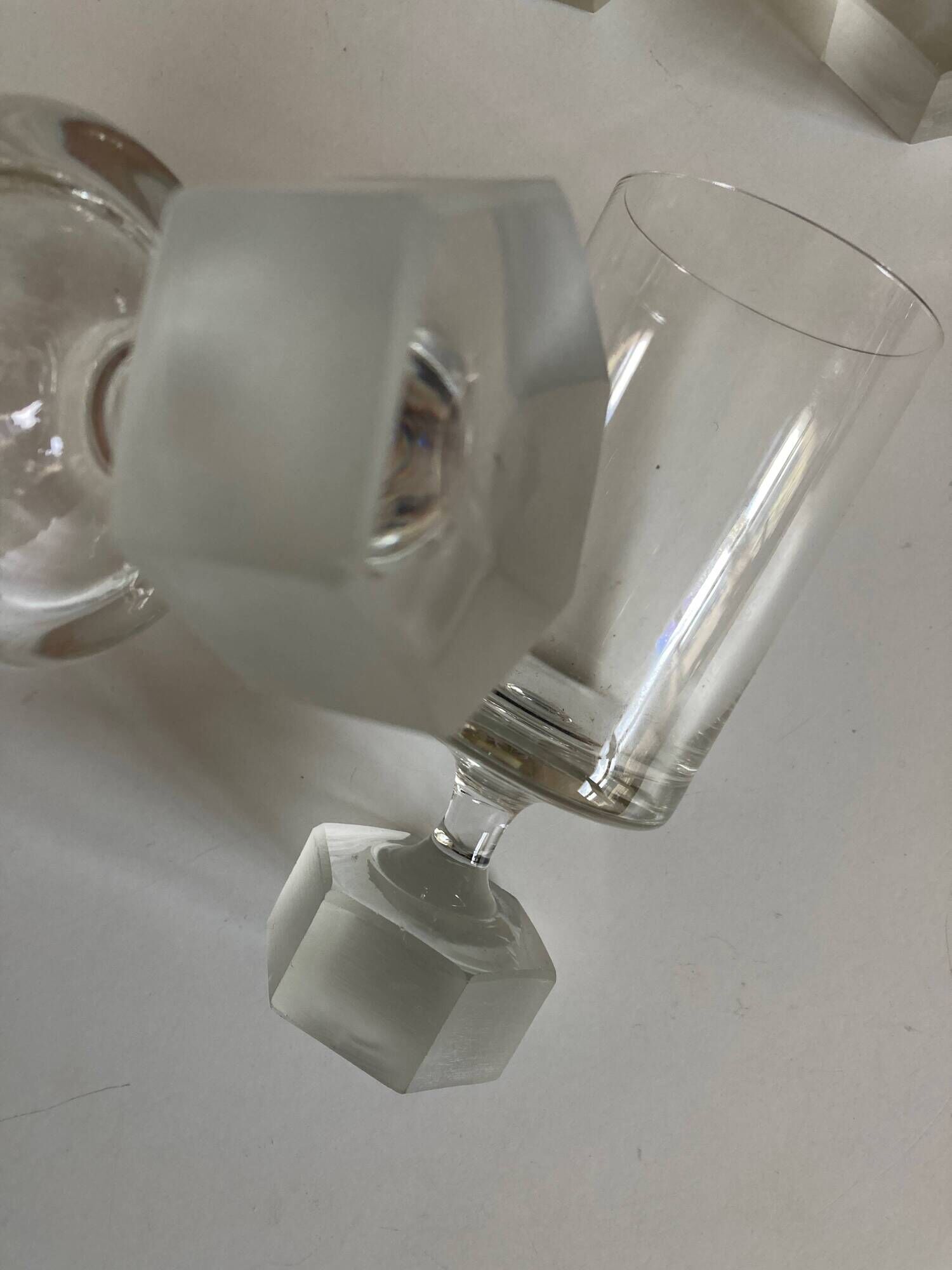 Set of 8 Scandinavian crystal tumbler glasses