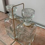 Whiskey and cognac decanter with support