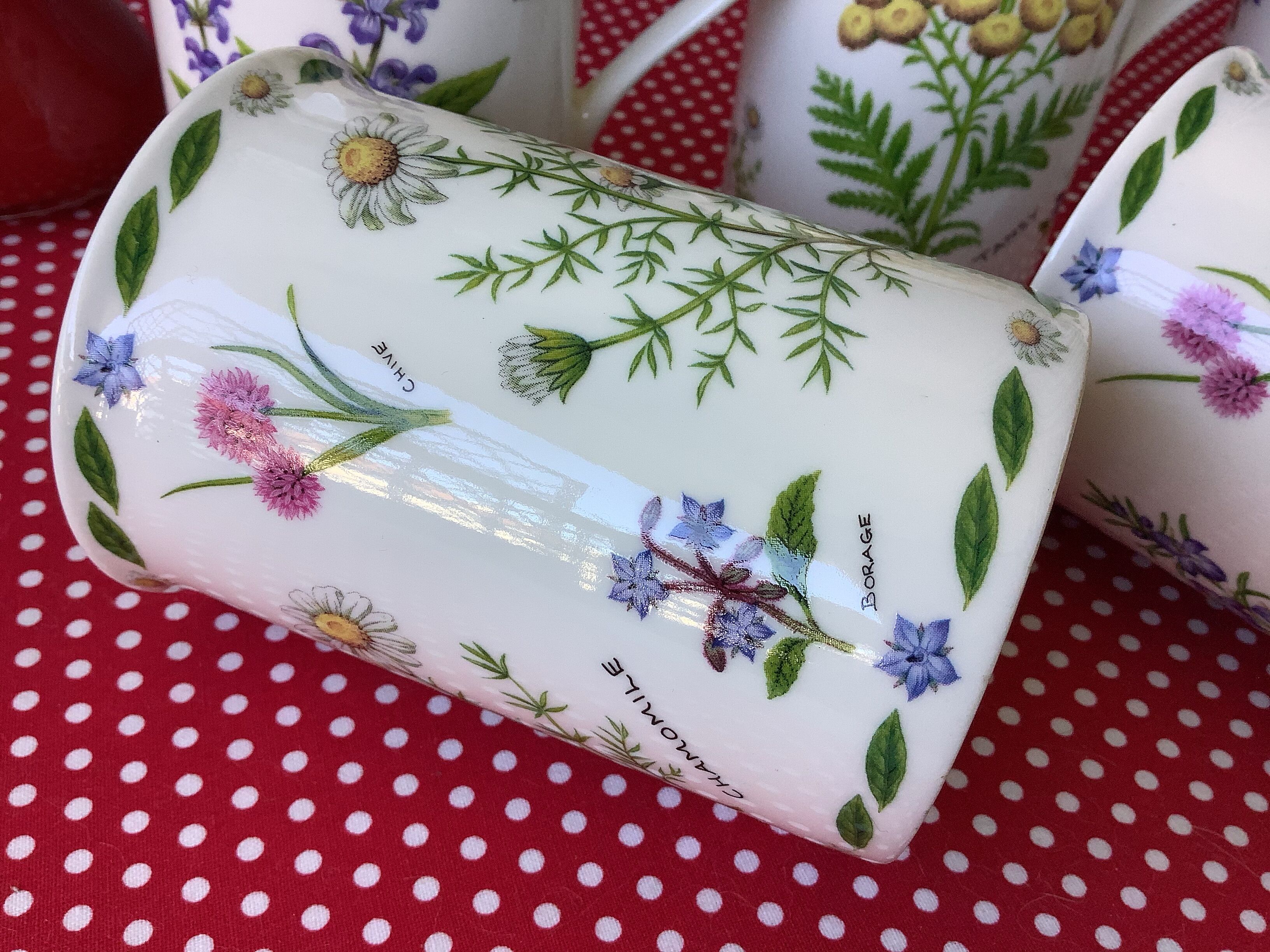 English mugs botanical décor New Bone China