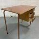 Bureau vintage en formica bois et métal