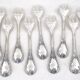 Christofle Marly, 12 silver-plated cake forks, 15.8 cm, excellent condition.