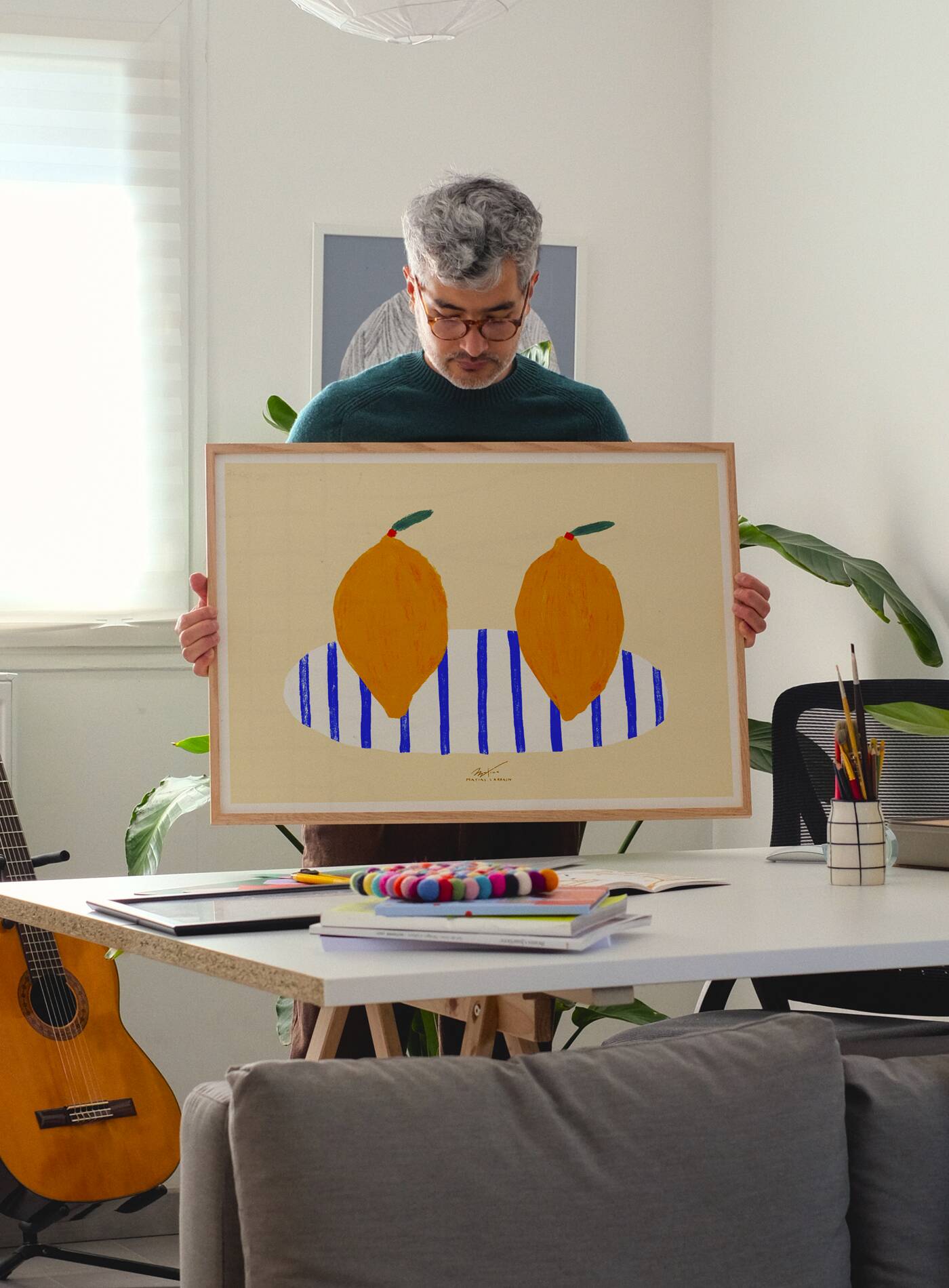 Twin lemons - Wall poster 40x30cm