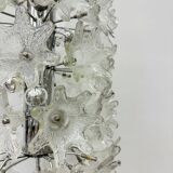 Spectacular Murano glass flower chandelier by Venini for VeArt, Italy 1970s