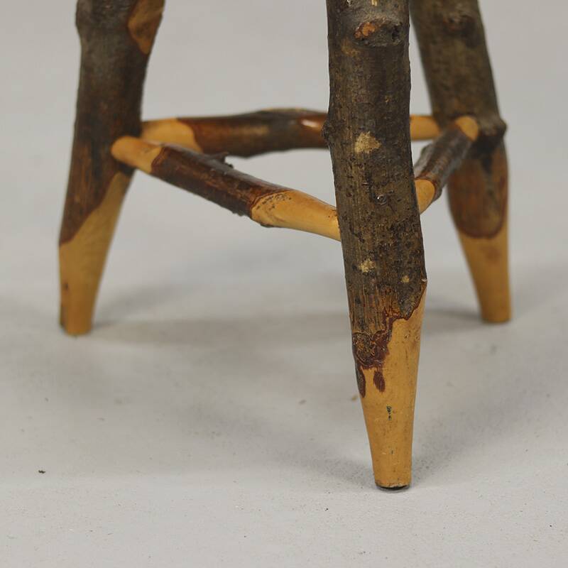 Old Wabi Sabi Beechwood stool / side table