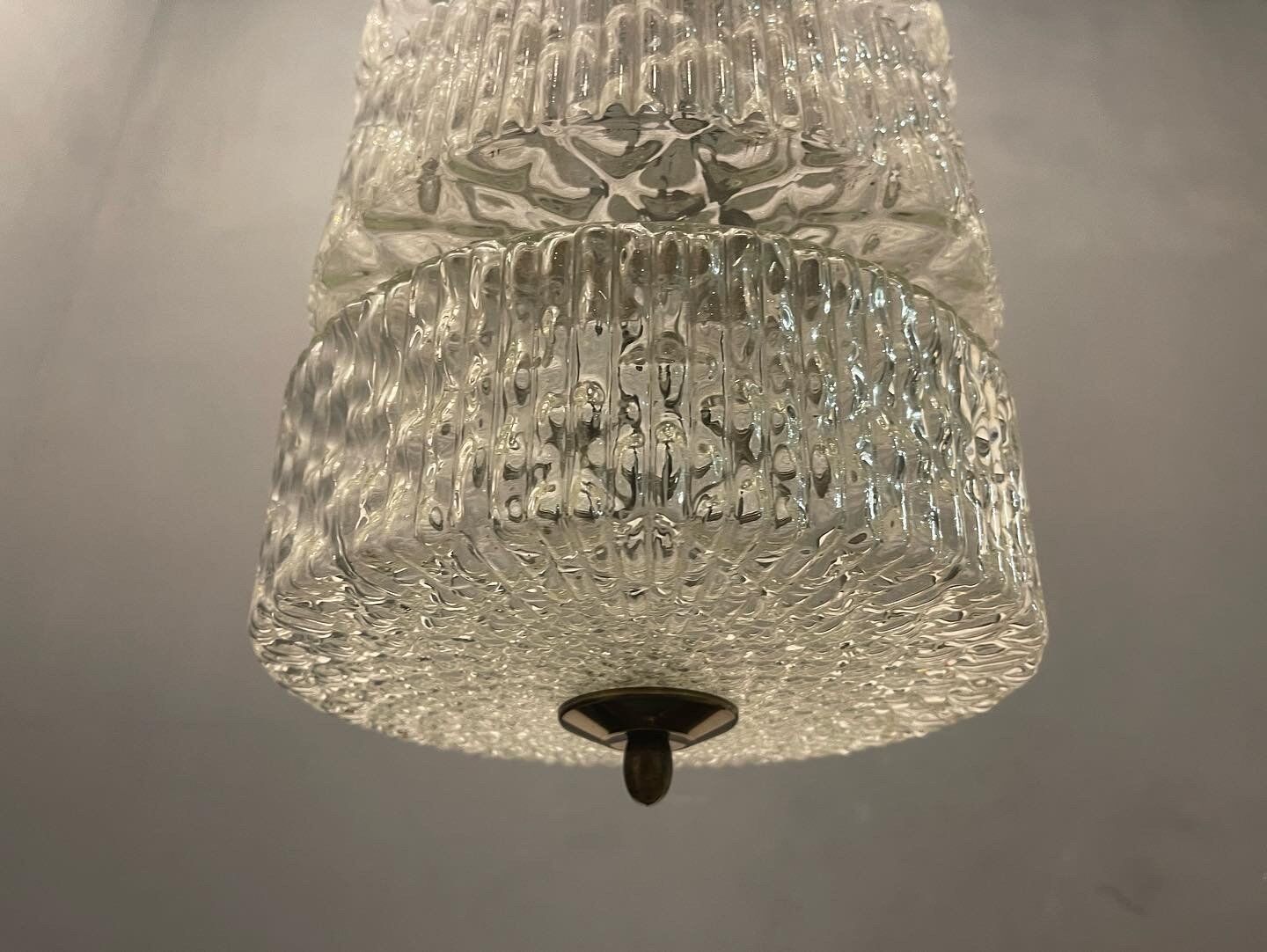 Mid-century crystal light pendant, 1970s