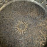 Plateau à thé oriental en cuivre ou laiton XXe