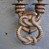 Set of 4 wall ropes tied in bronze silver 1940