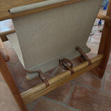 Fauteuil en Pin dans le goût d'Afra et Tobia Scarpa, 1970s