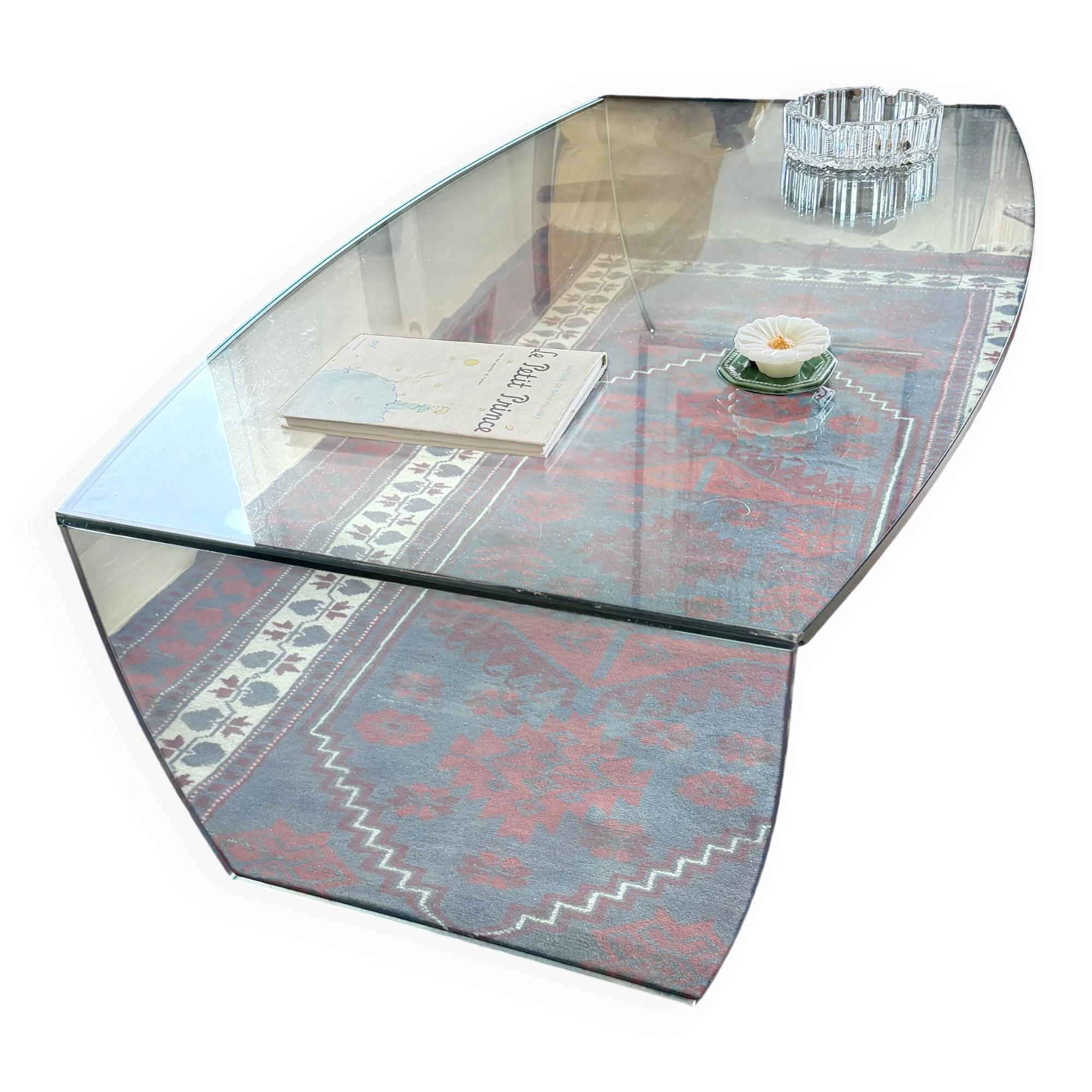 Roche-Bobois glass coffee table