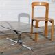Table basse chrome et verre Dad