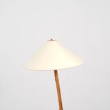 Lampadaire en bambou avec des reflets en laiton par Rupert Nikoll