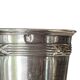 Silver-plated metal caviar service and 12 silver Minerva goblets, circa 1900