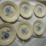 Service de vaisselle Digoin Sarreguemines 6 assiettes plates & creuses 5 à dessert