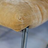 Vintage "Pixi" style armchair in velvet and chrome, 1970