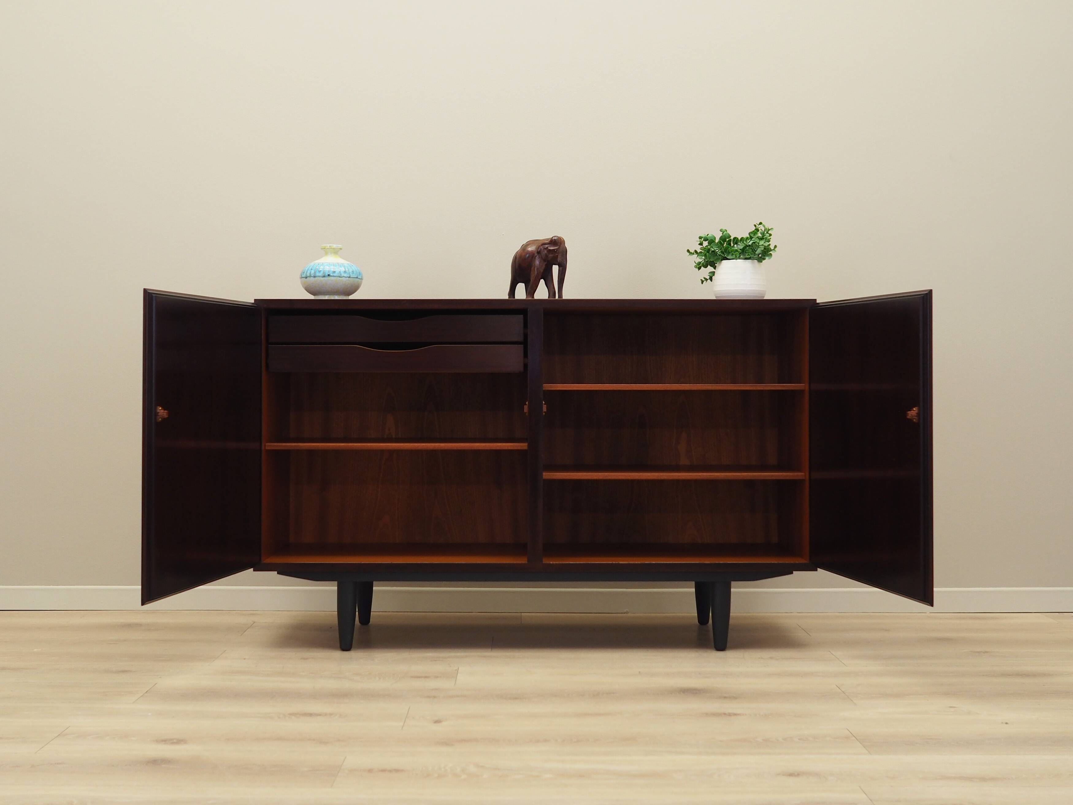Mahogany cabinet, Danish design, 1970s, manufactured by Omann Jun
