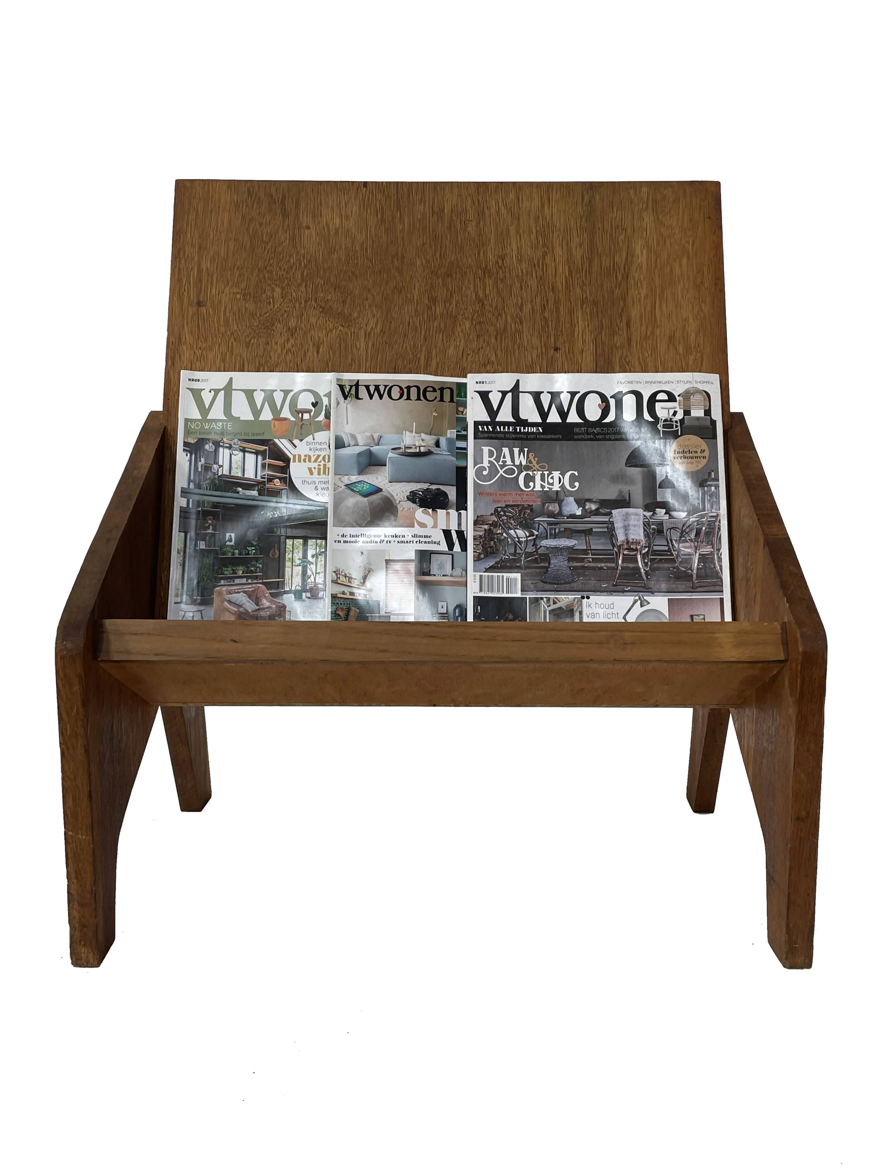 Vintage Bin Standing Magazine Rack Record Holder