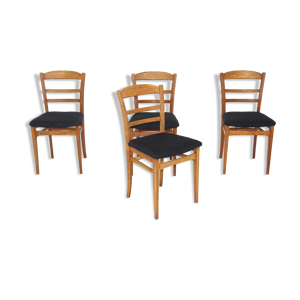 Set de 4 chaises en chêne,