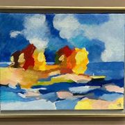 Original Swedish Oil on Canvas – “The Wandering Poet” by Anita Fröding – Signed – Vintage and Framed – 39 × 31 cm (15.4" × 12.2")