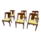 6 chaises gondole en acajou