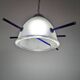 Italian designer pendant lamp with murano glass