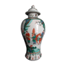 Vase balustre green family pot covered Kangxi Chinese porcelain XIX