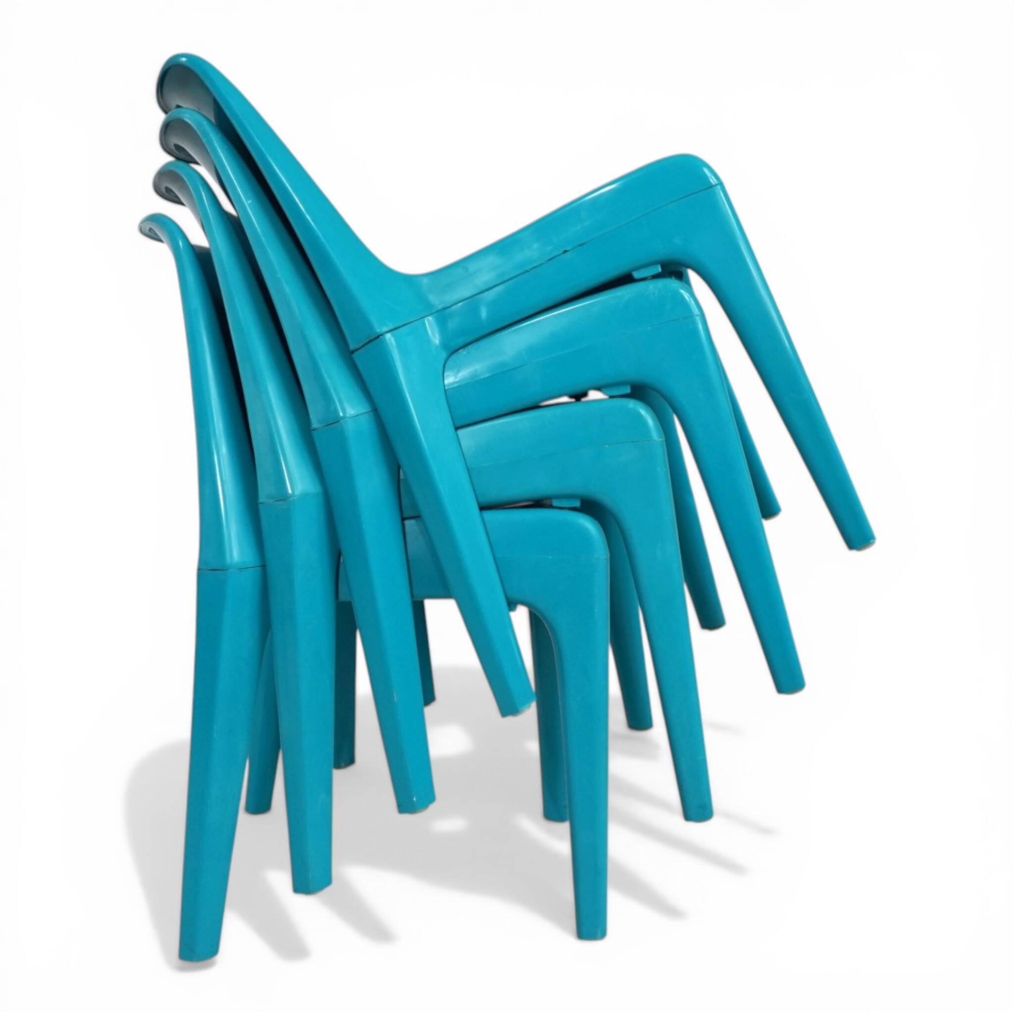 Set of 4 Schröder & Henzelmann Space Age Dining Chairs, 1970