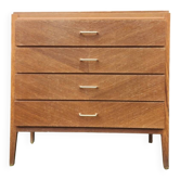 Commode ancienne vintage pieds fuseaux 4 tiroirs 1970