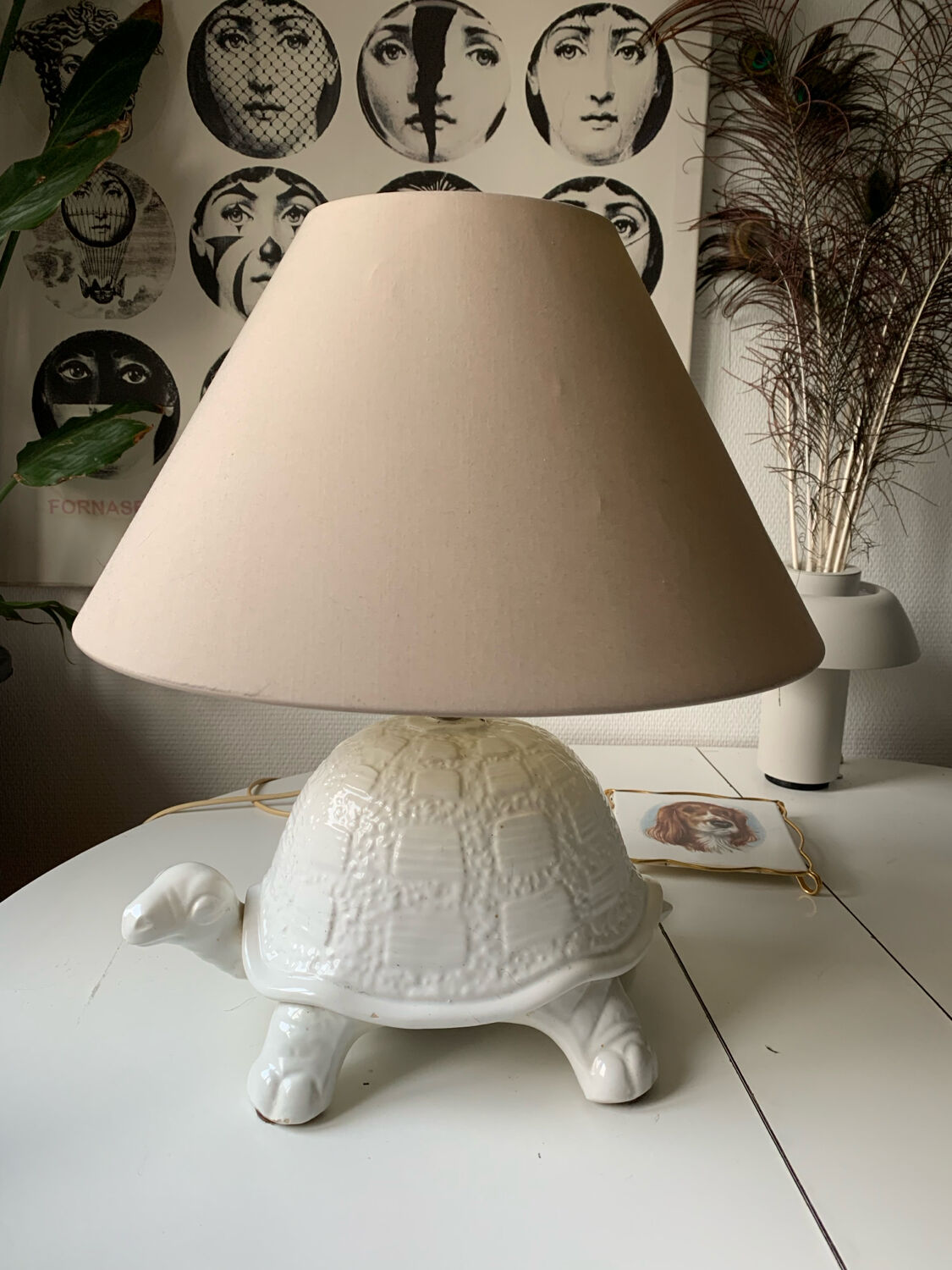 Vintage turtle lamp