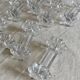 Service de 10 porte-couteaux cristal moulé XIXé s. fleur