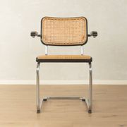Thonet | Marcel Breuer cantilever chair, Bauhaus era, chrome and Vienna cane, black wood frame