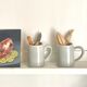 Pair of stoneware mugs