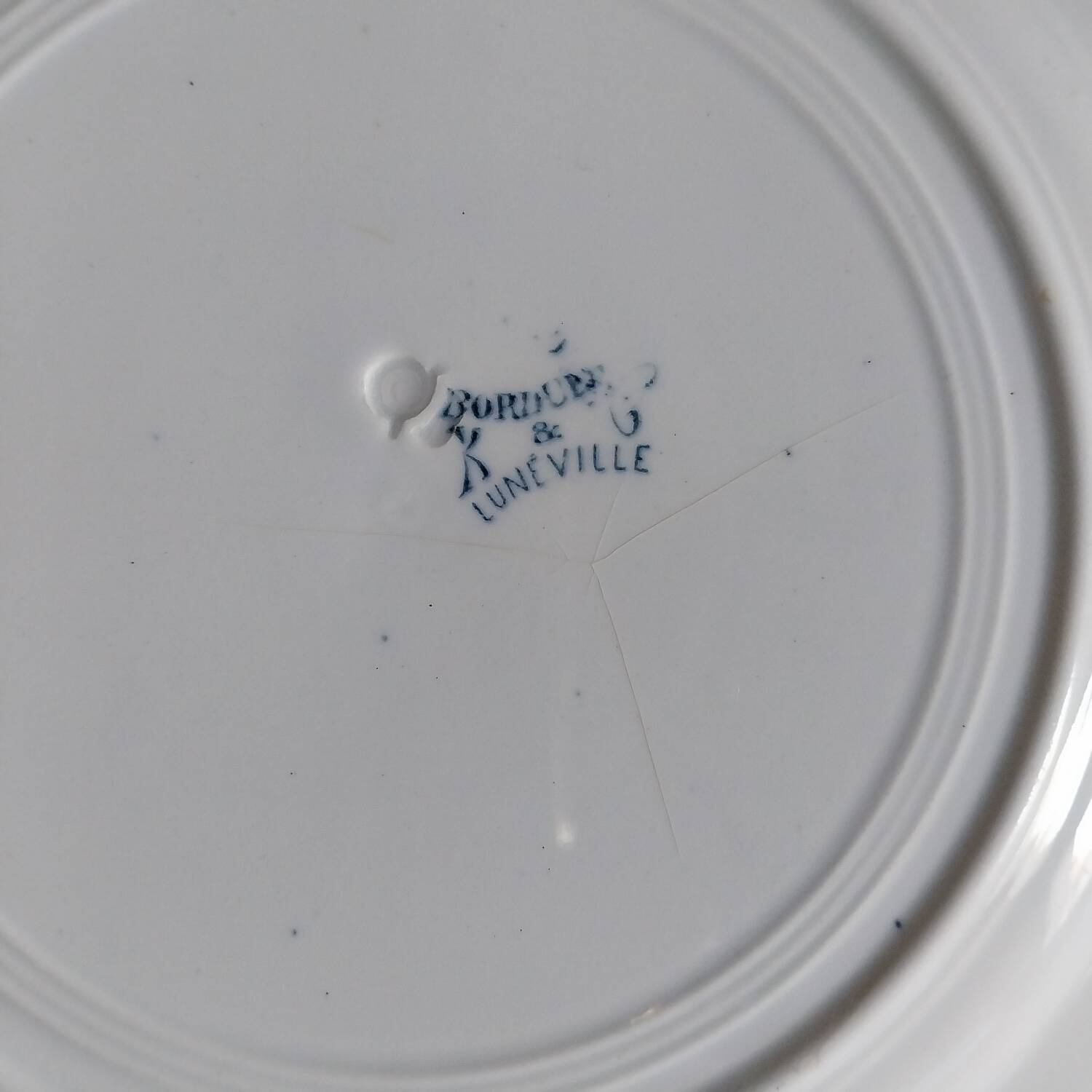 Flat plates ironstone Lunéville K&G