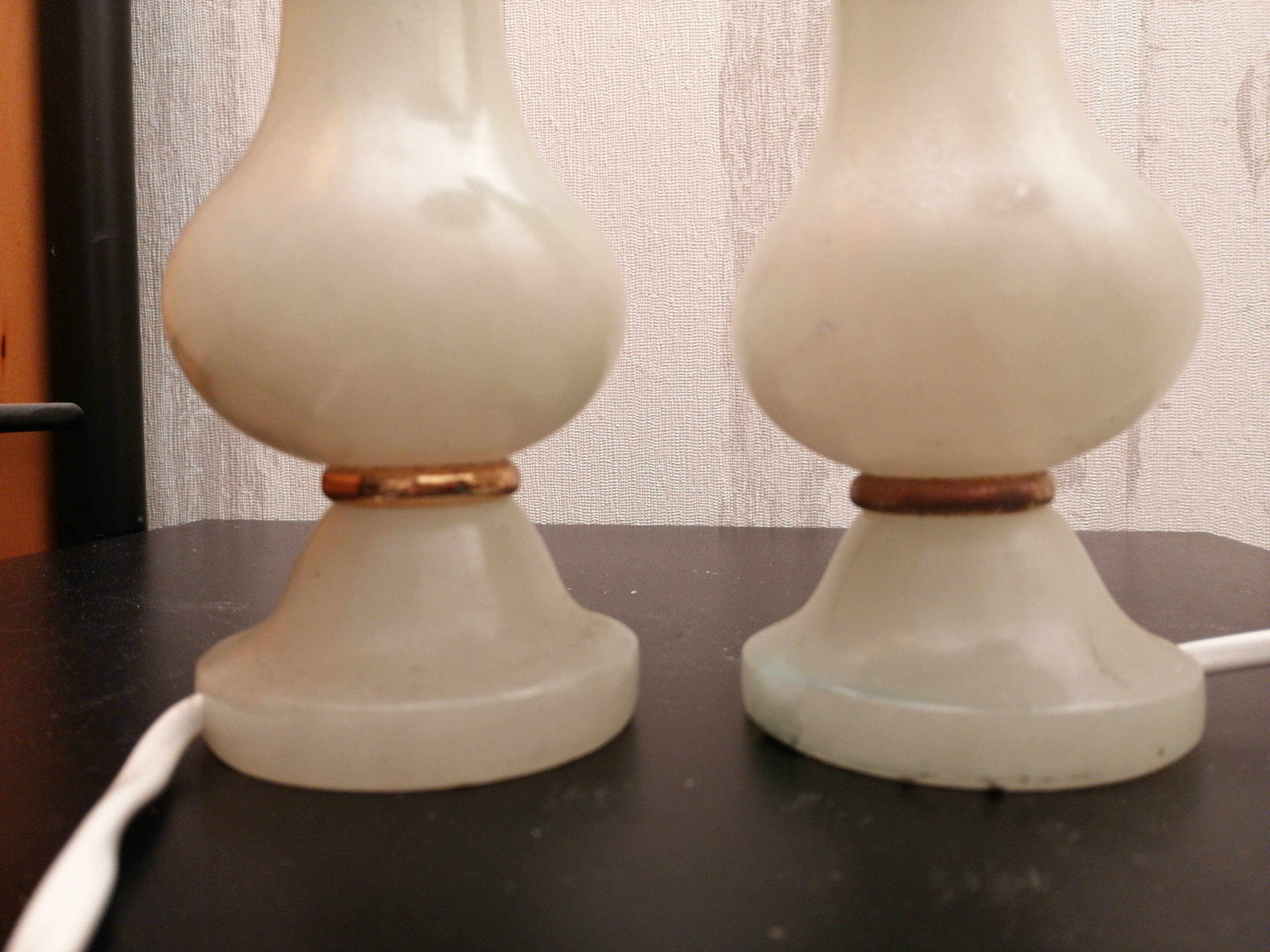 Alabaster lamp bases