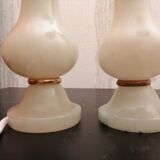 Alabaster lamp bases