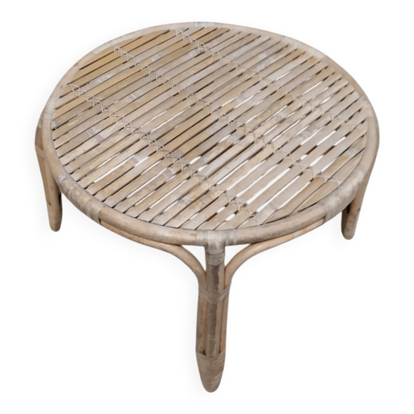 Table basse en rotin