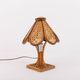 Lampe de table italienne en osier et rotin, années 1980