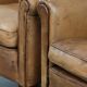 2 fauteuils vintage en cuir de mouton