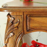 Louis XV style console living room table in walnut