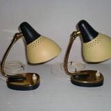 Pair of 1950s Design Bedside Table Lamps Art Nouveau, Stilnovo, Rockabilly