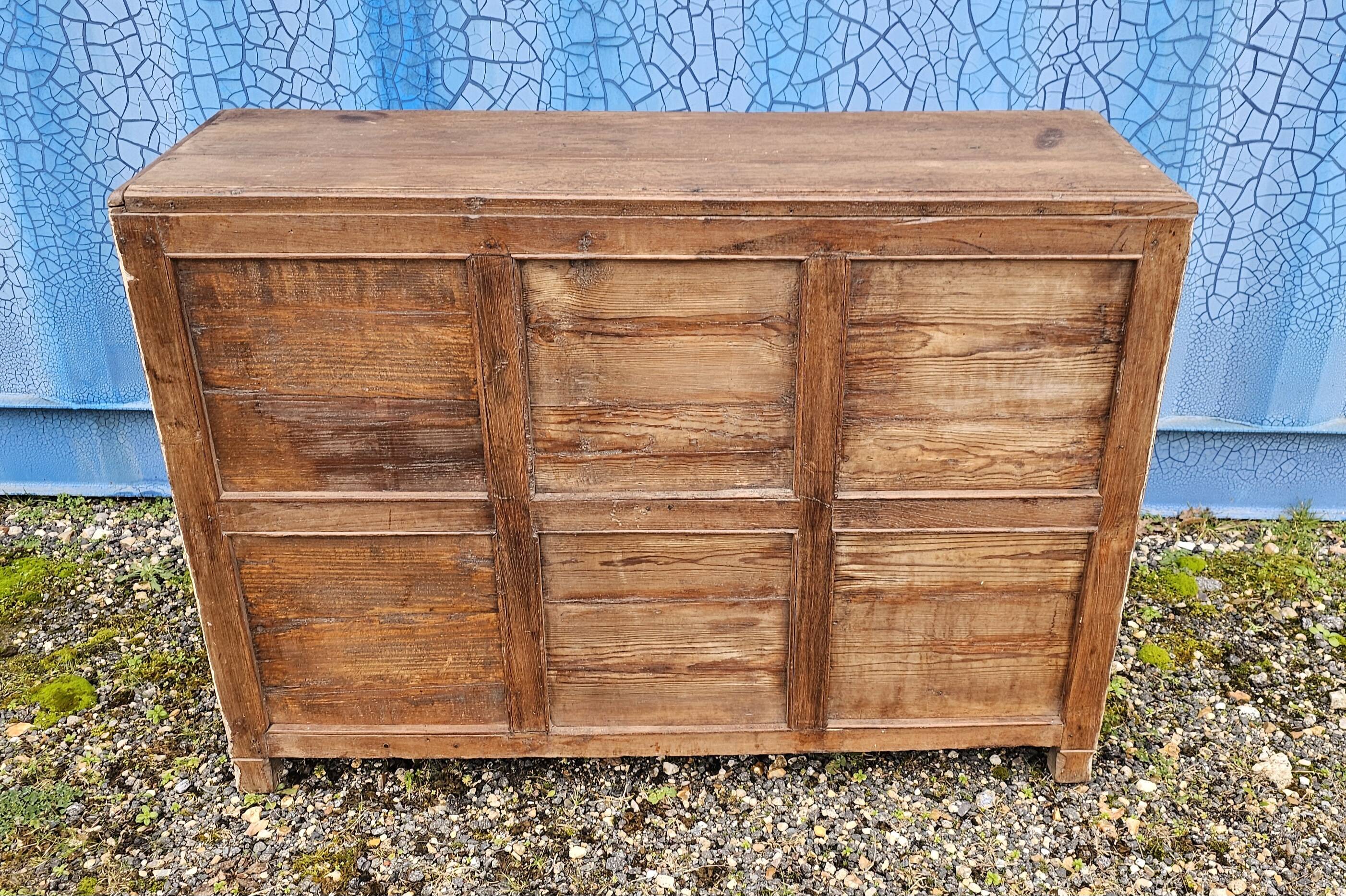 Vintage glass-fronted teak sideboard