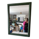 Miroir rectangulaire vert foncé à patine noire