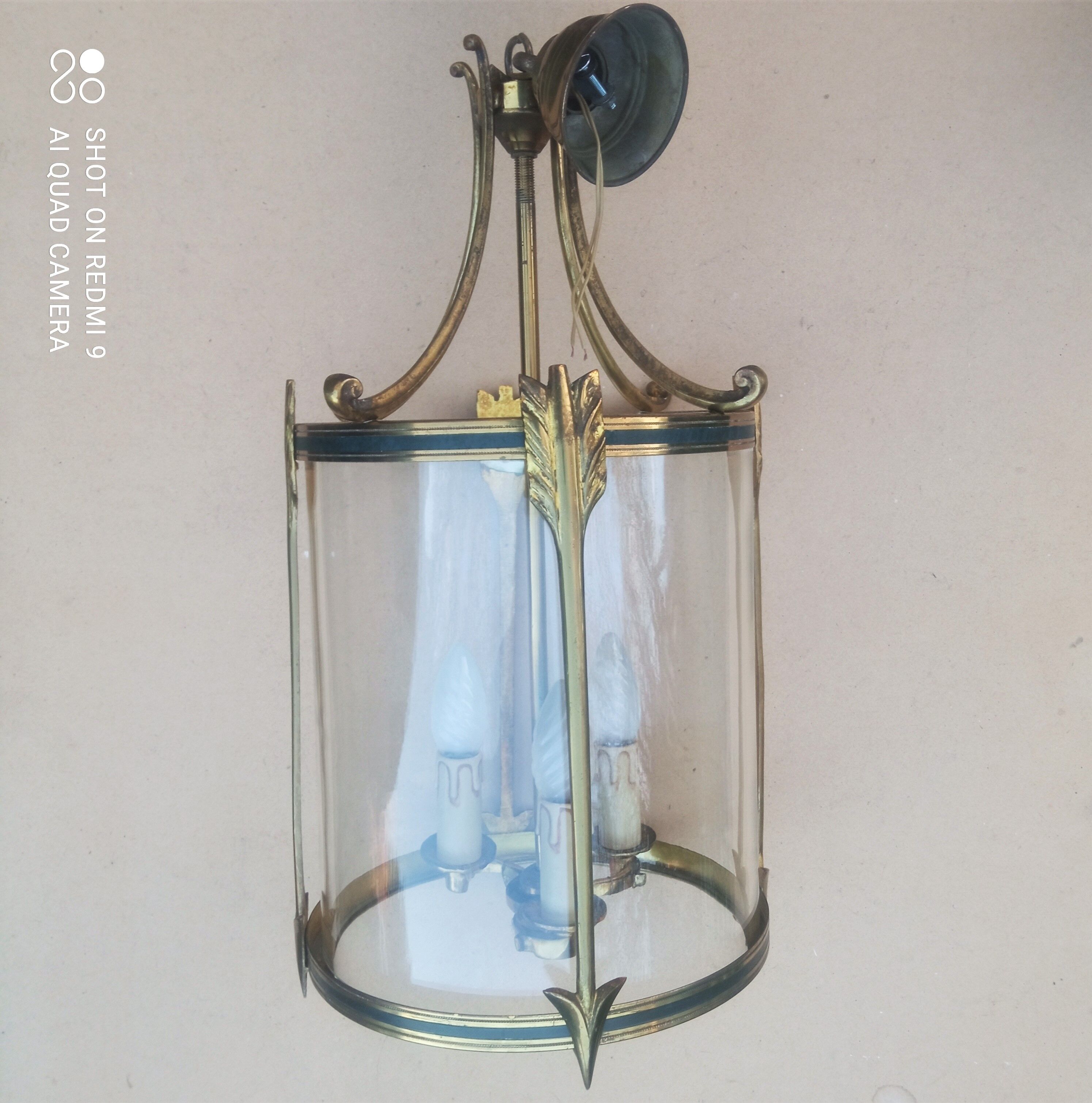 Bronze and brass lantern in Empire style - 4,400 kg!