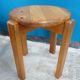 Pair of 70s pine stools