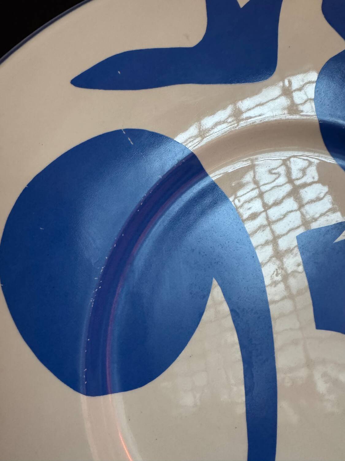 Fauvism style plate ceramic St Clément