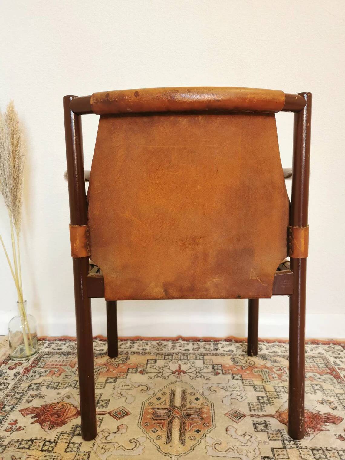 Vintage Leather Armchair: Janez Lajovic PRISANK Model, Mid-Century Modern