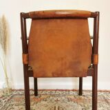 Vintage Leather Armchair: Janez Lajovic PRISANK Model, Mid-Century Modern