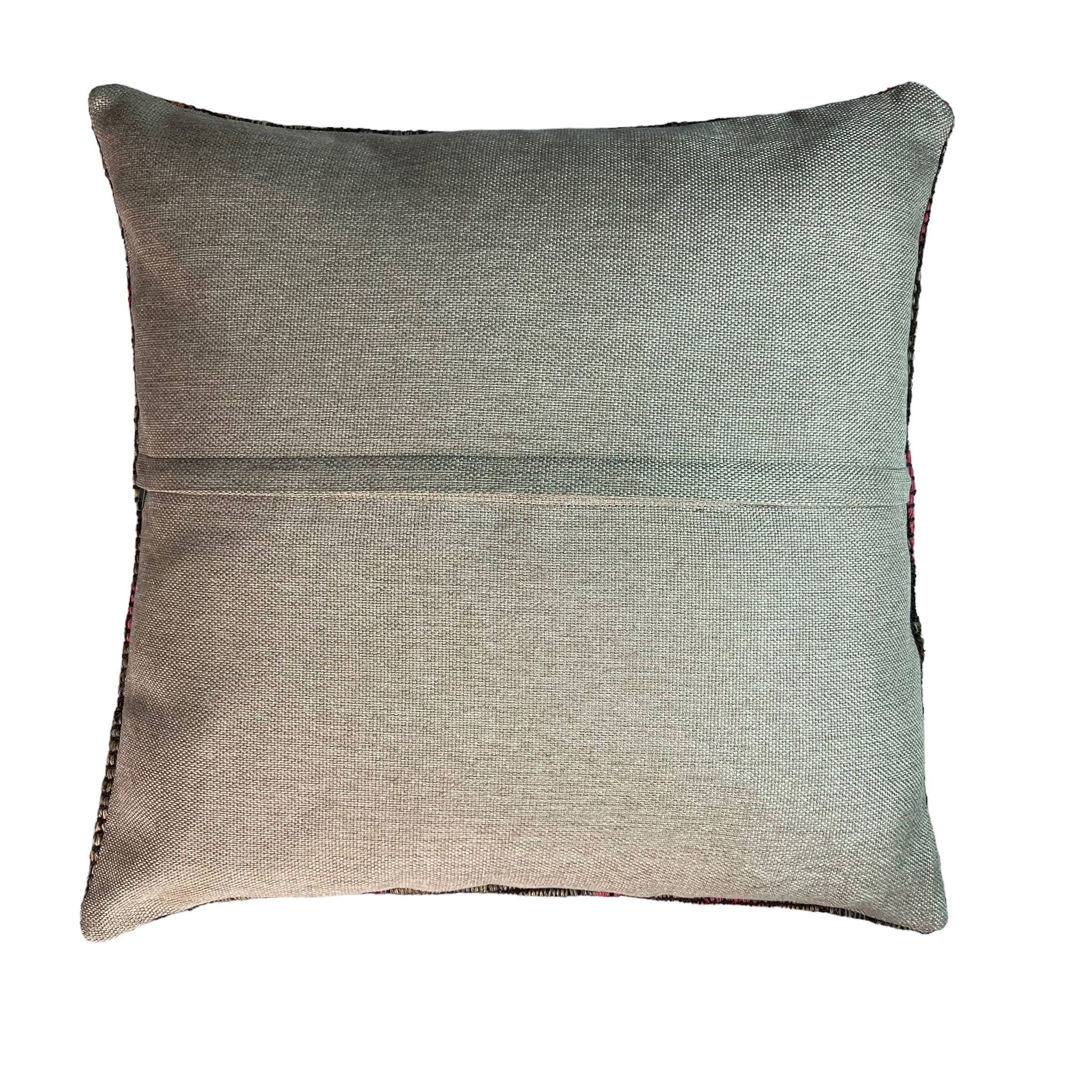 Vintage turkish kilim cushion cover , 55 x 55 cm
