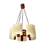 Seventies wood chandelier